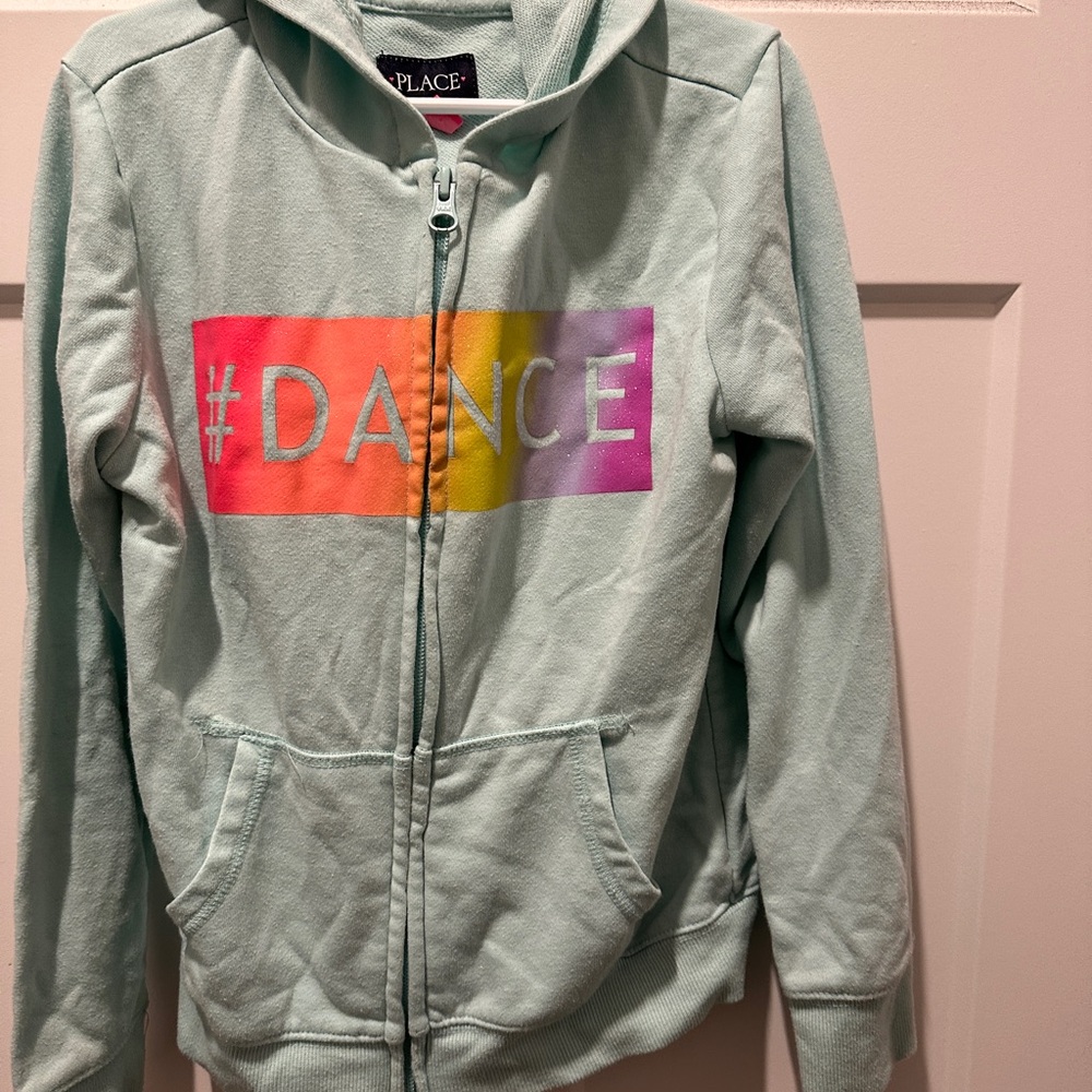 The Children’s Place light blue Graphic Zip-Up hoodie